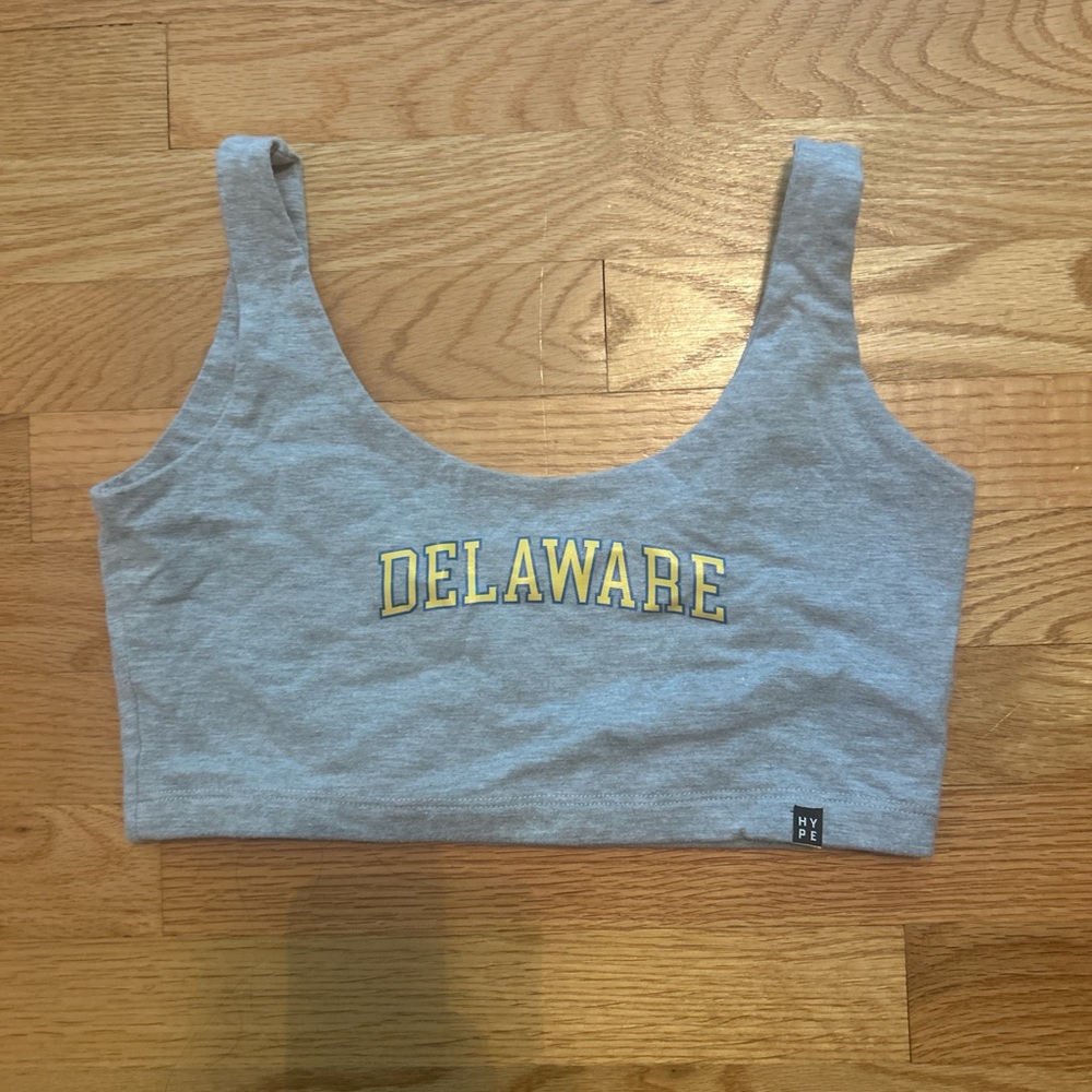 Hype and Vice Delaware cropped tank top💙💛